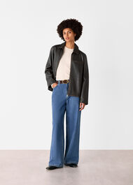 Kate Burnished Leather Jacket