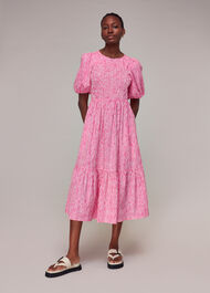 Uneven Lines Midi Dress