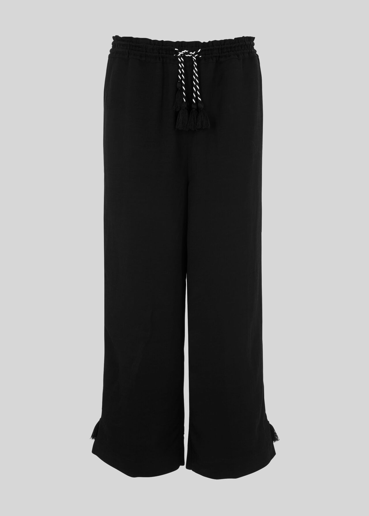 Boho Trim Trouser Black