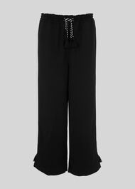 Boho Trim Trouser Black