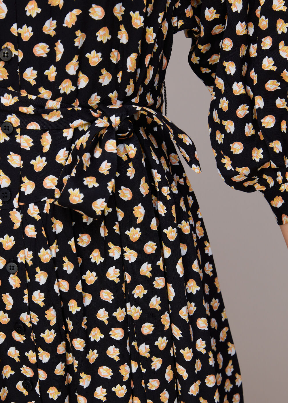 Twisting Tulips Trapeze Dress