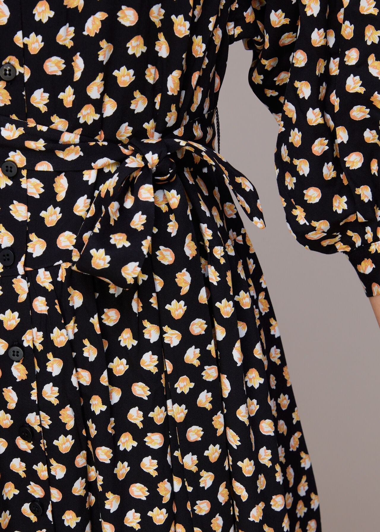 Twisting Tulips Trapeze Dress