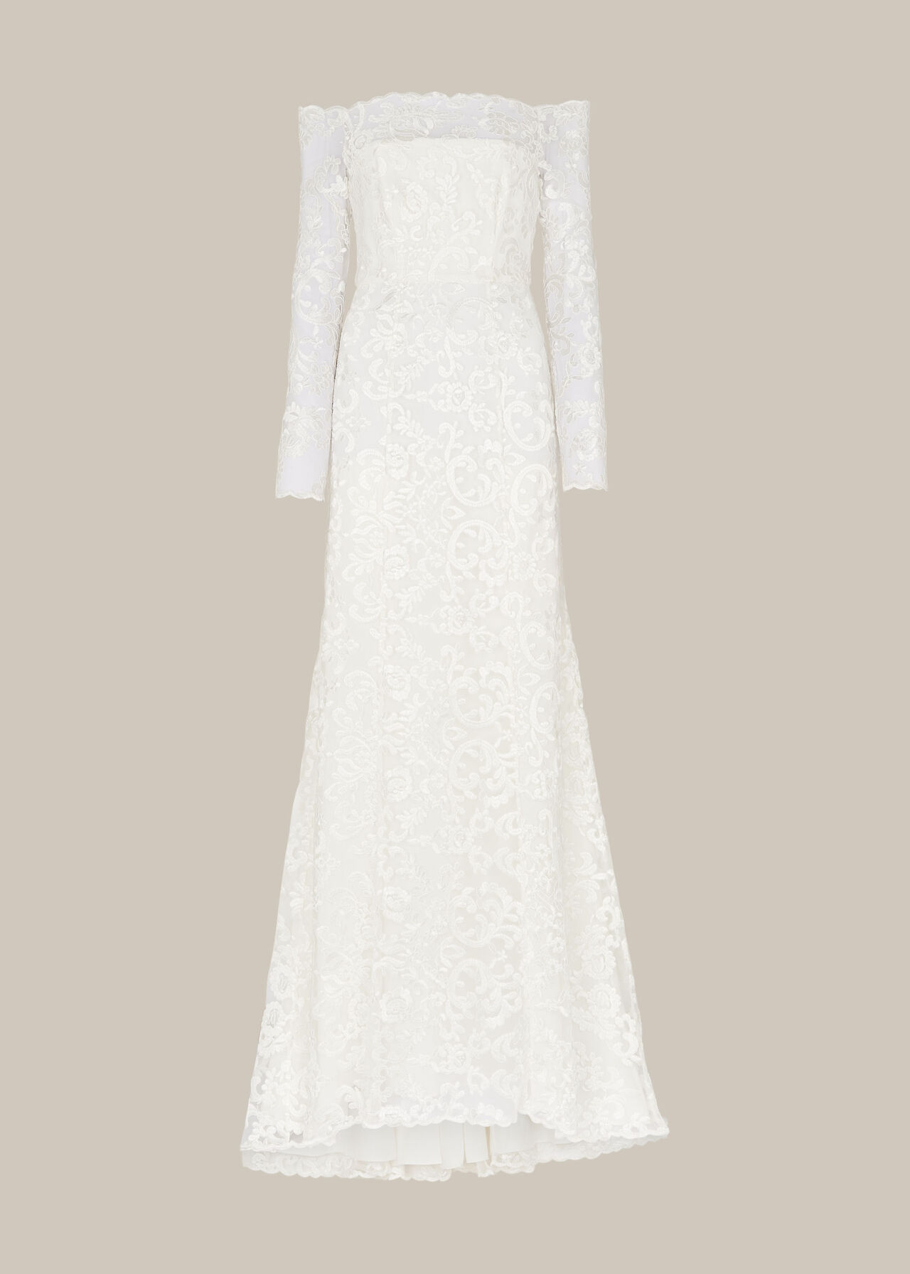 Melba Bardot Wedding Dress Ivory