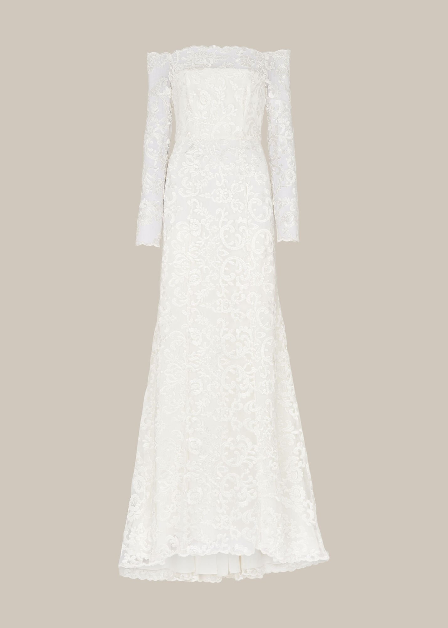 Ivory Melba Bardot Wedding Dress | WHISTLES