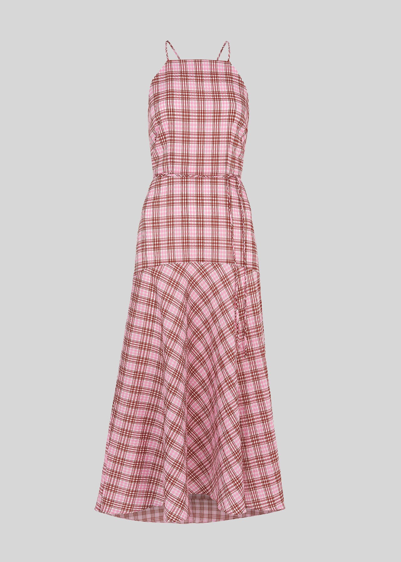 Julietta Check Strappy Dress Pink/Multi