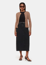 Petite Straight Denim Midi Skirt