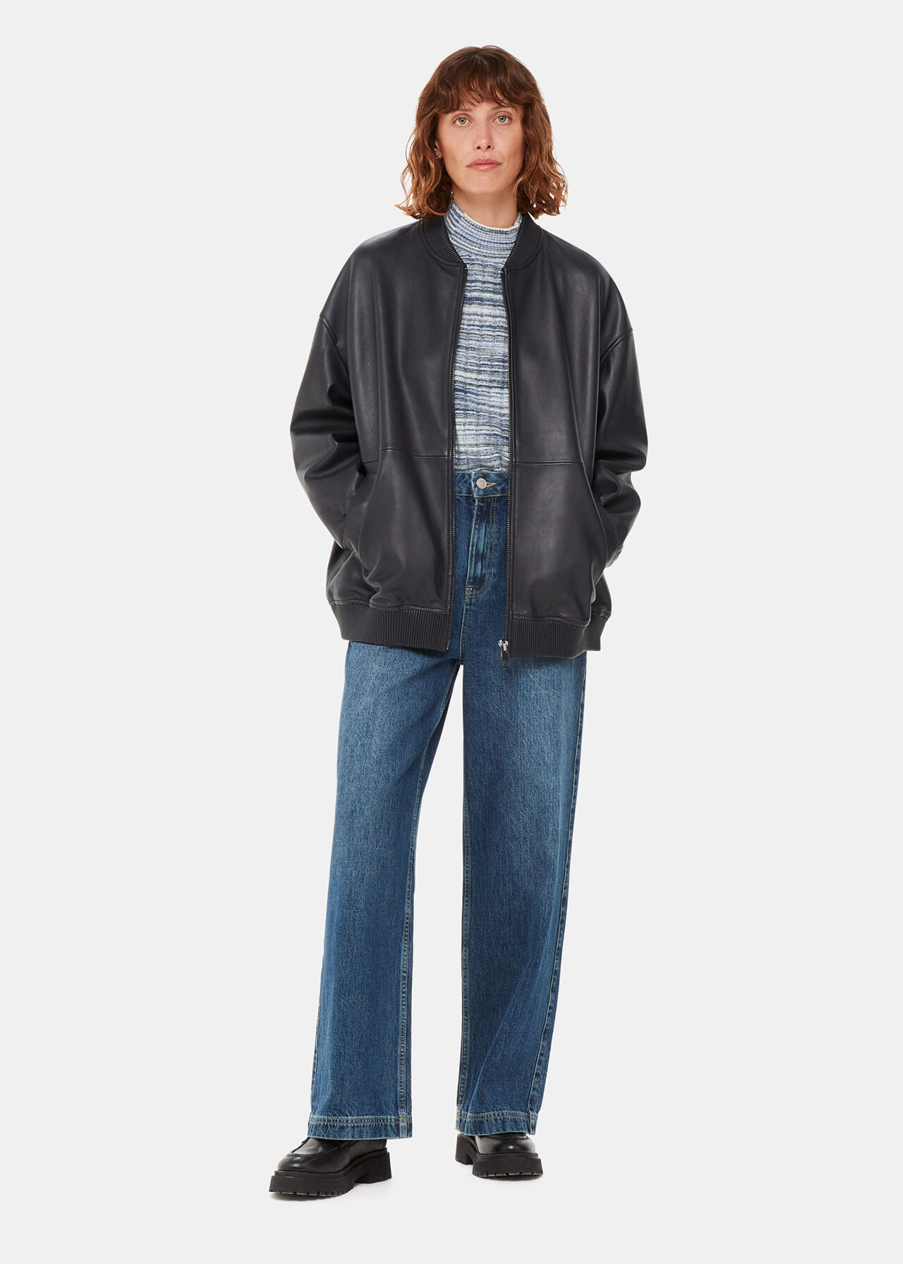 Space Dye Funnel Neck