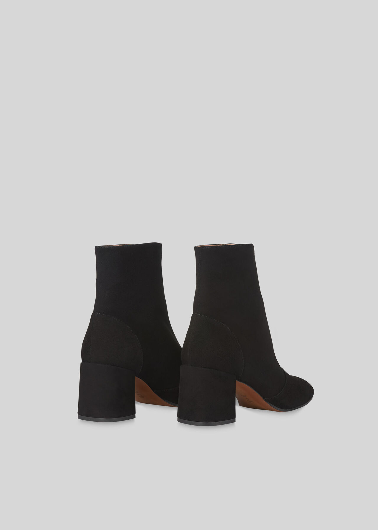 Rowan Suede Zip Front Boot Black