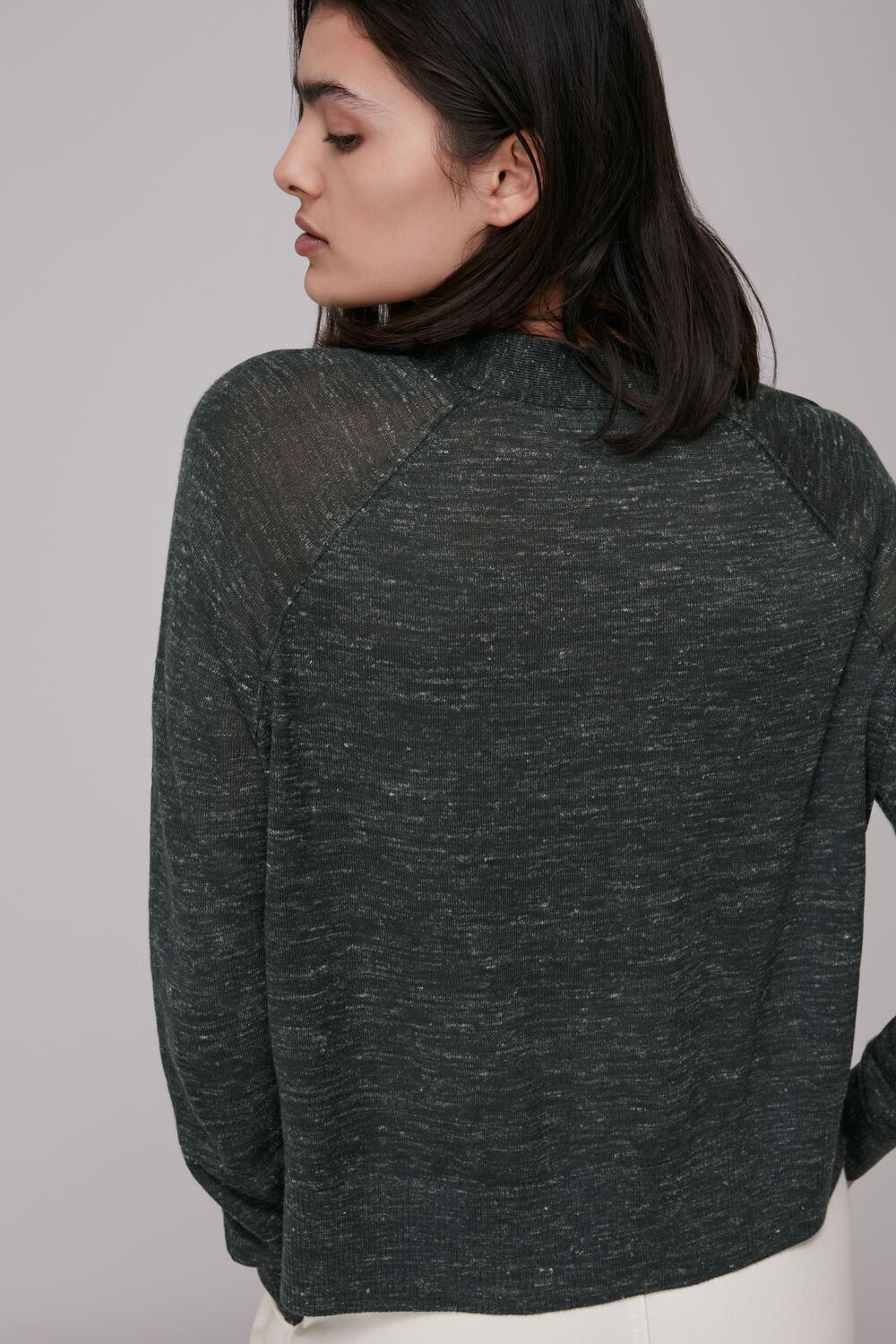 Relaxed Linen Mix Cardigan