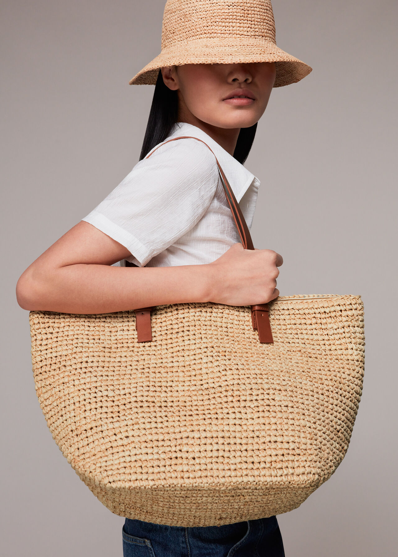 straw tote bag