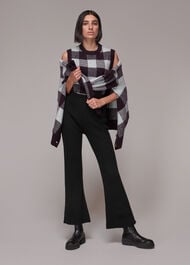 Knitted Ribbed Flare Trouser