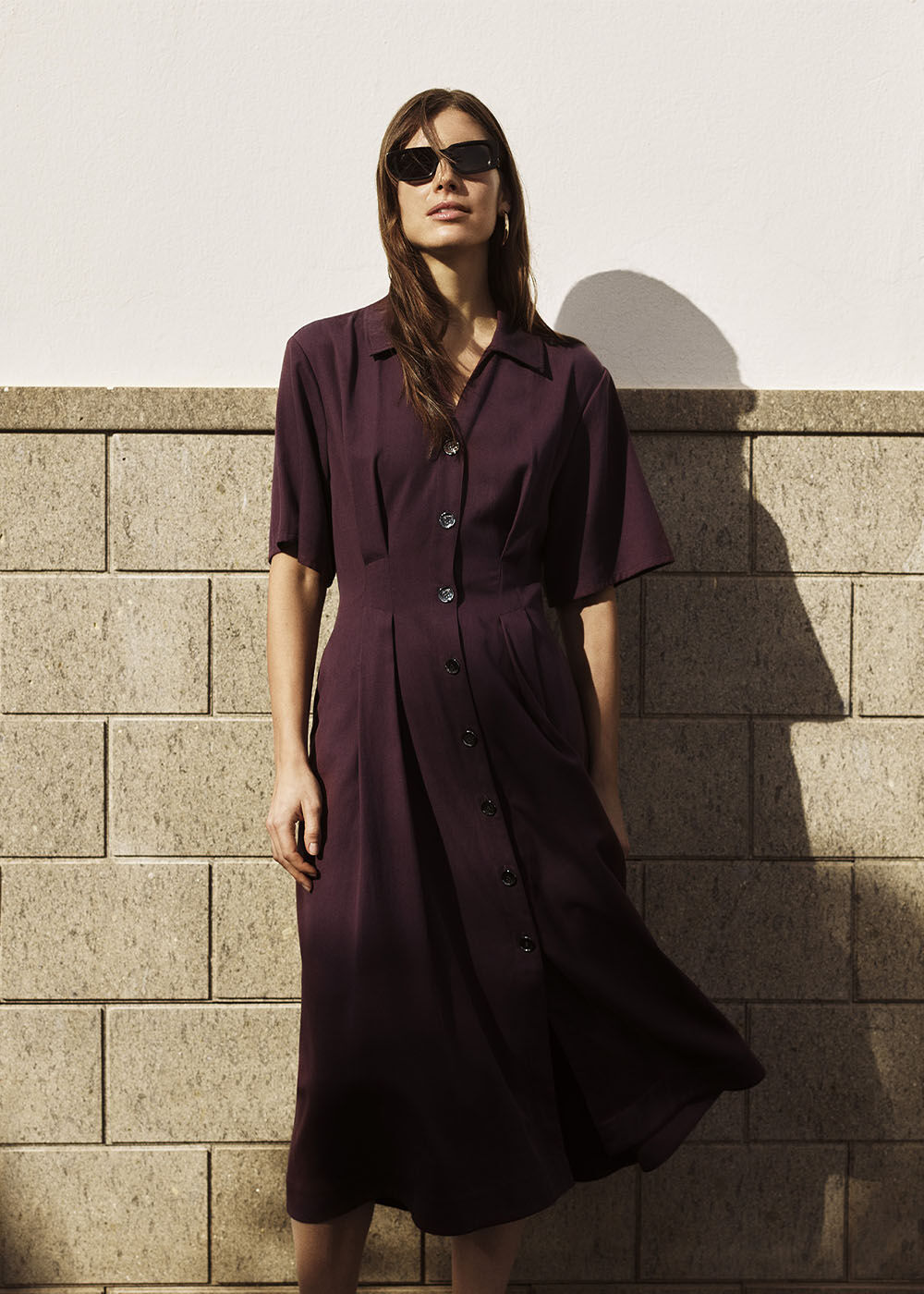 Renee Button Shirt Dress