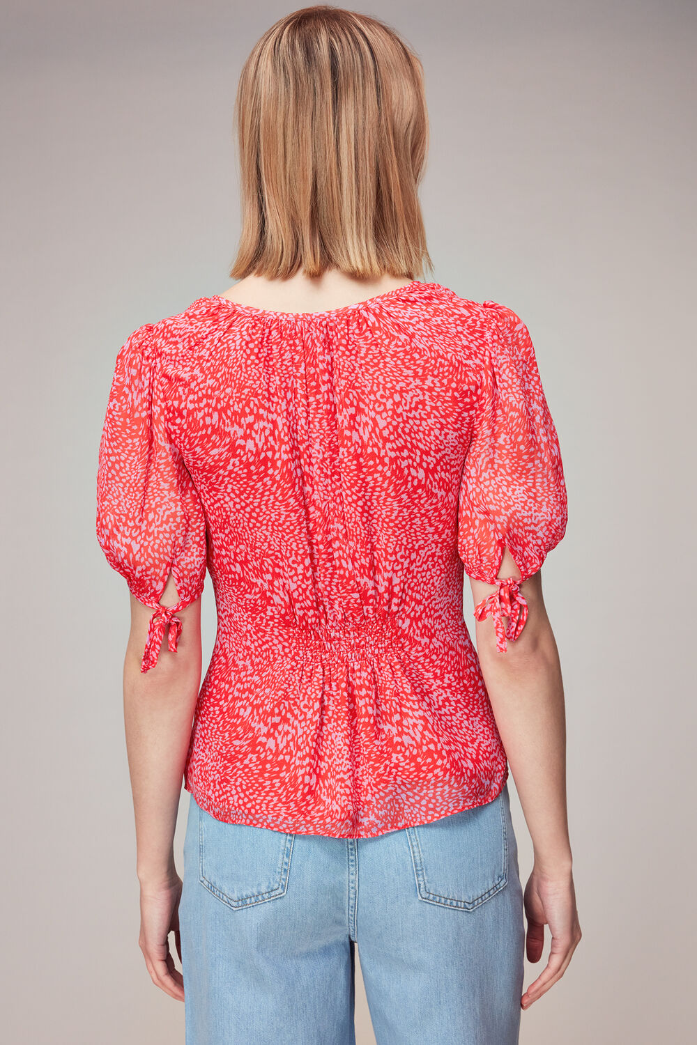 Diagonal Leopard Top
