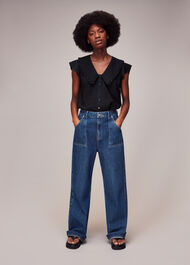 Short Sleeve Collar Top