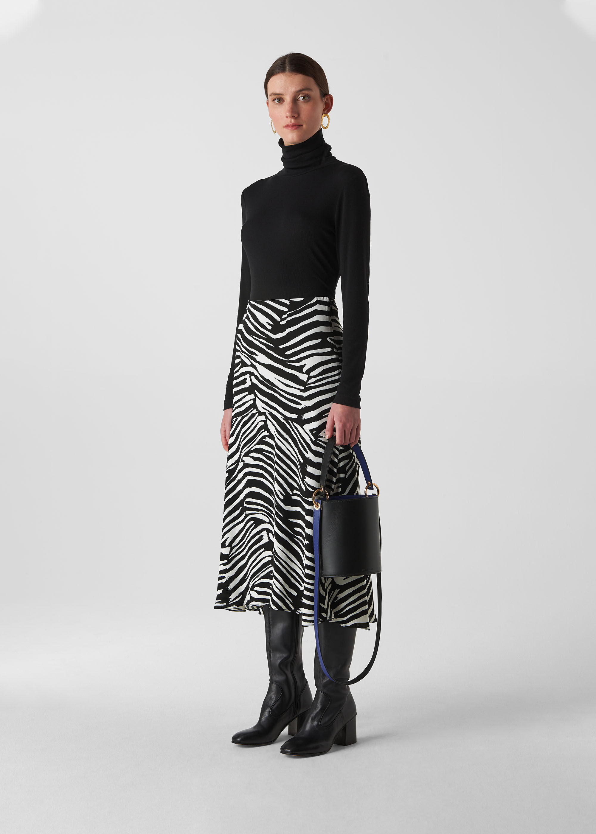 Zebra print skirt deals long