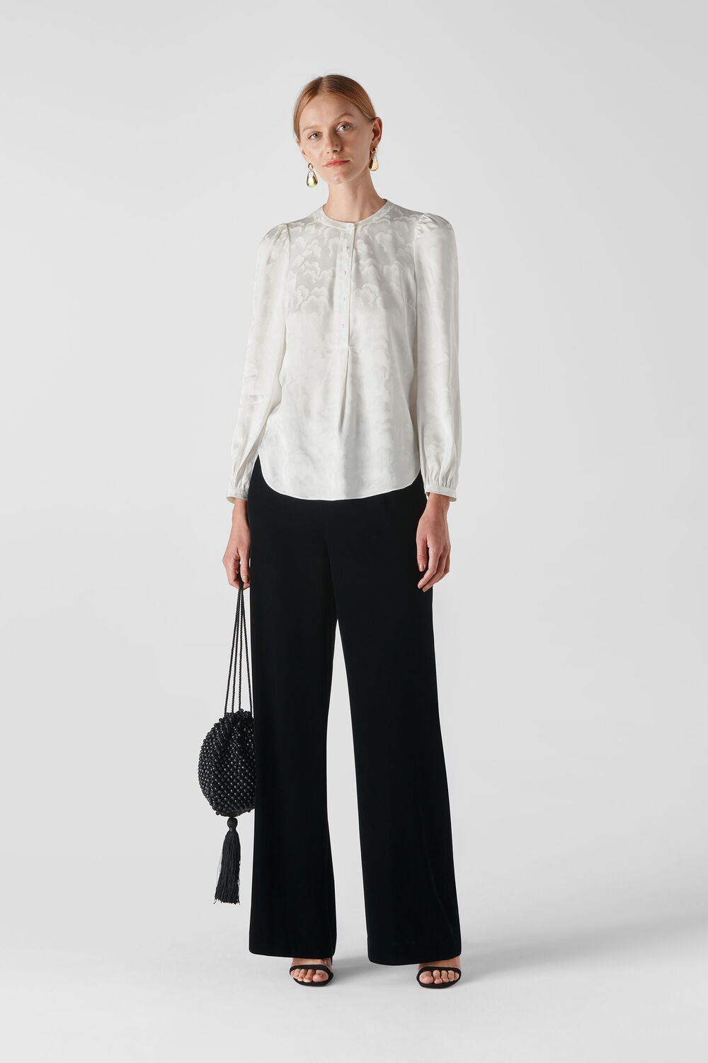 Cloud Jacquard Blouse Ivory/Multi