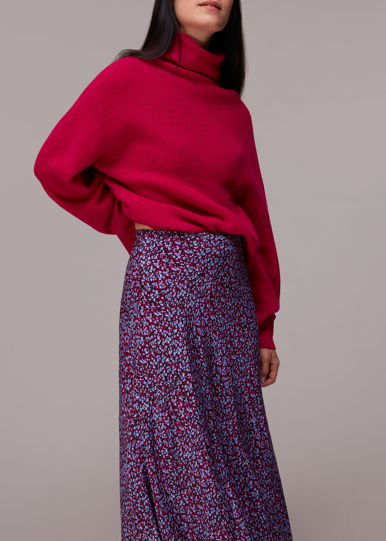 Floral Garden Bias Cut Skirt