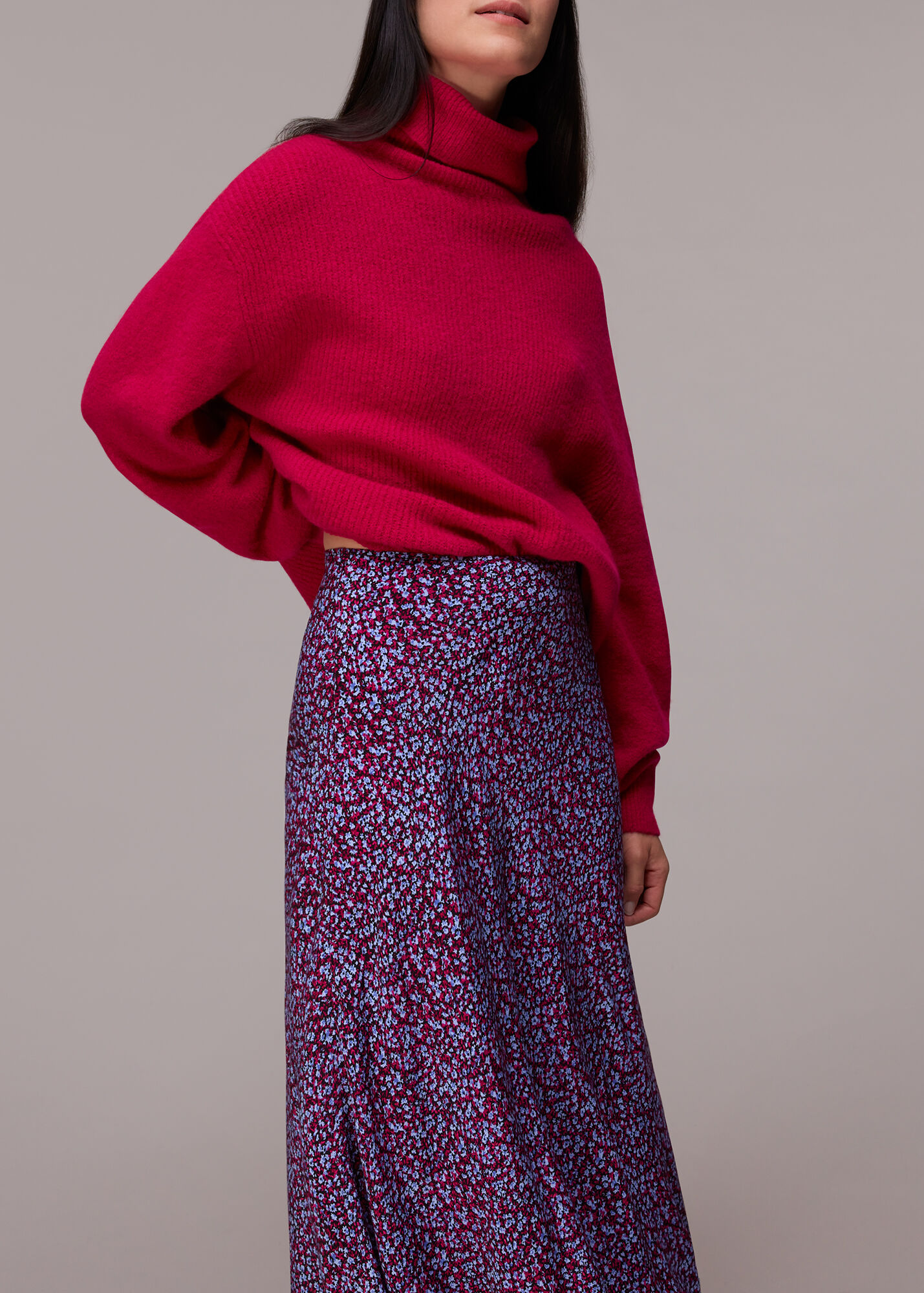 Long Bias Cut Skirt Purple Rain