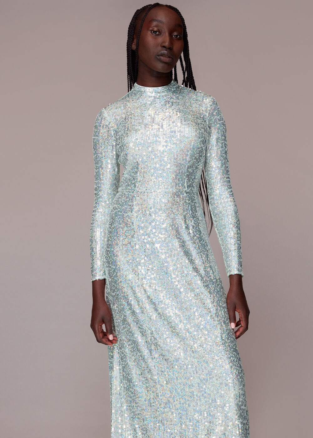 Minimal Sequin Midi Dress