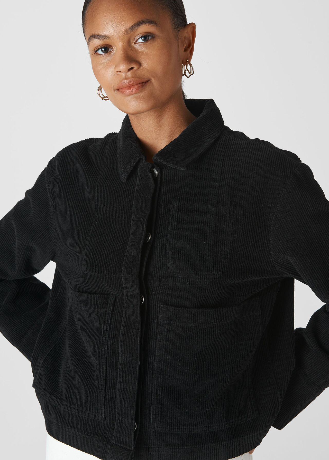 Utility Cord Jacket Black