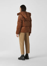 Casey Cord Puffer Jacket Brown