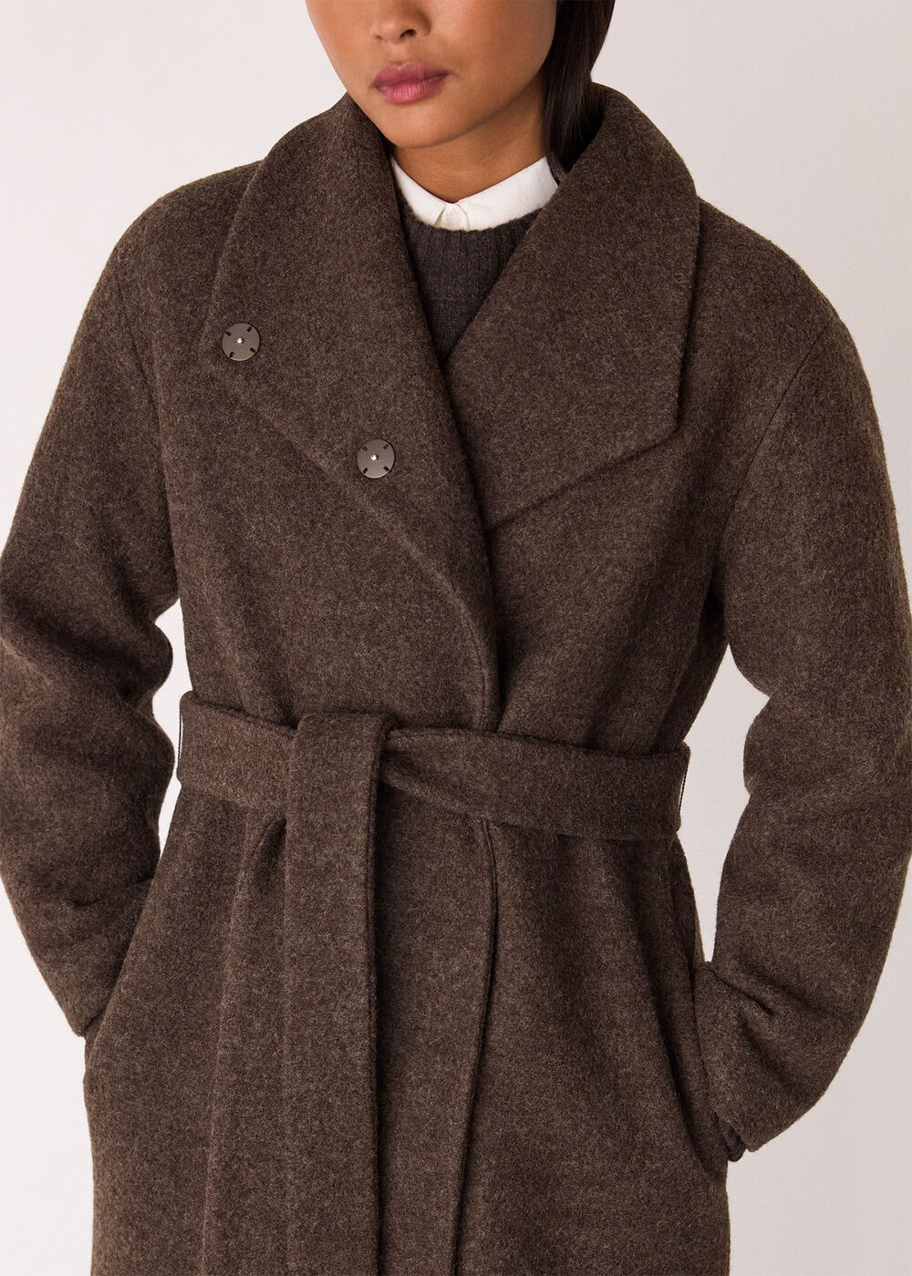 Petite Morgan Funnel Neck Coat