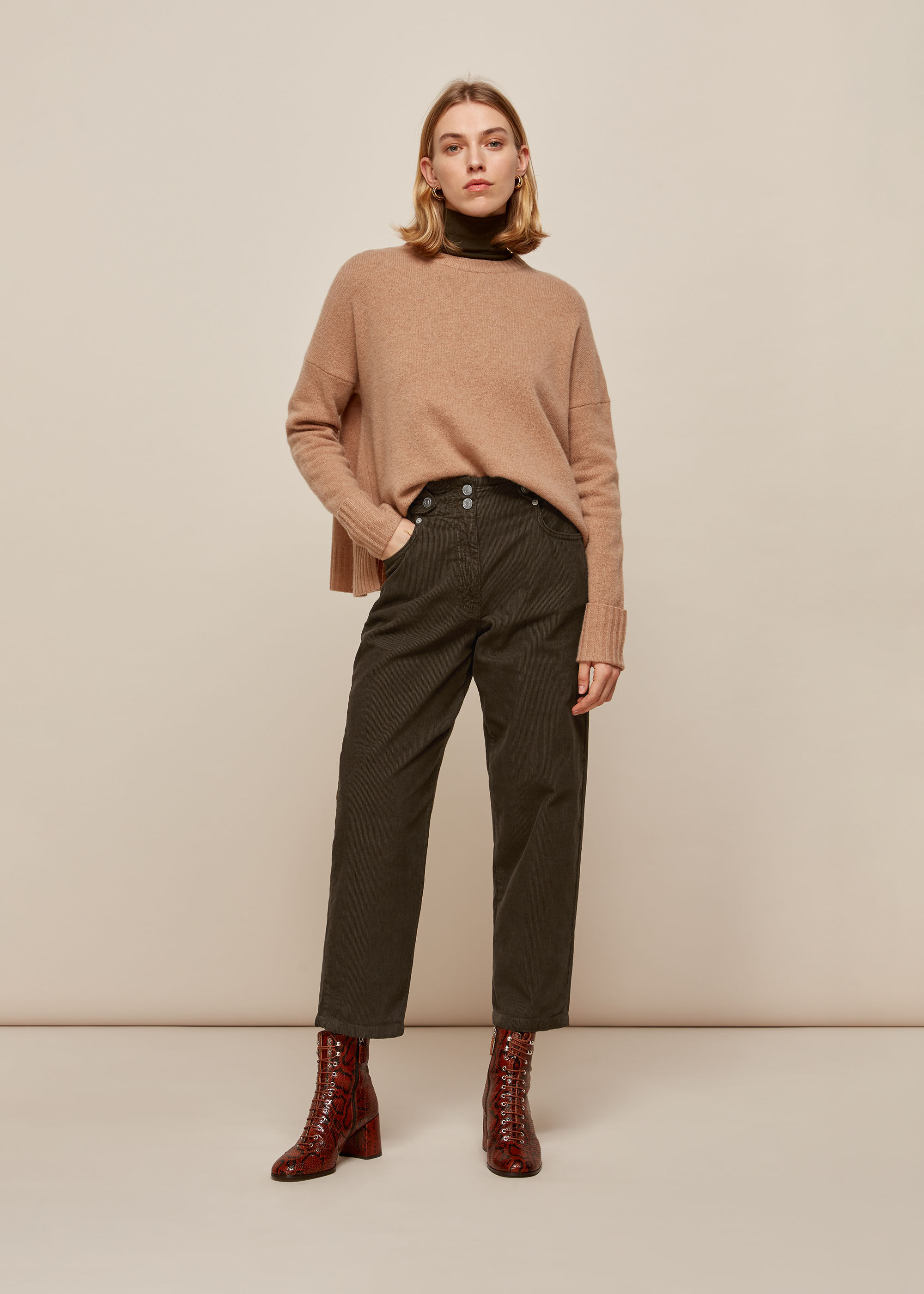 Paper bag discount cord trousers