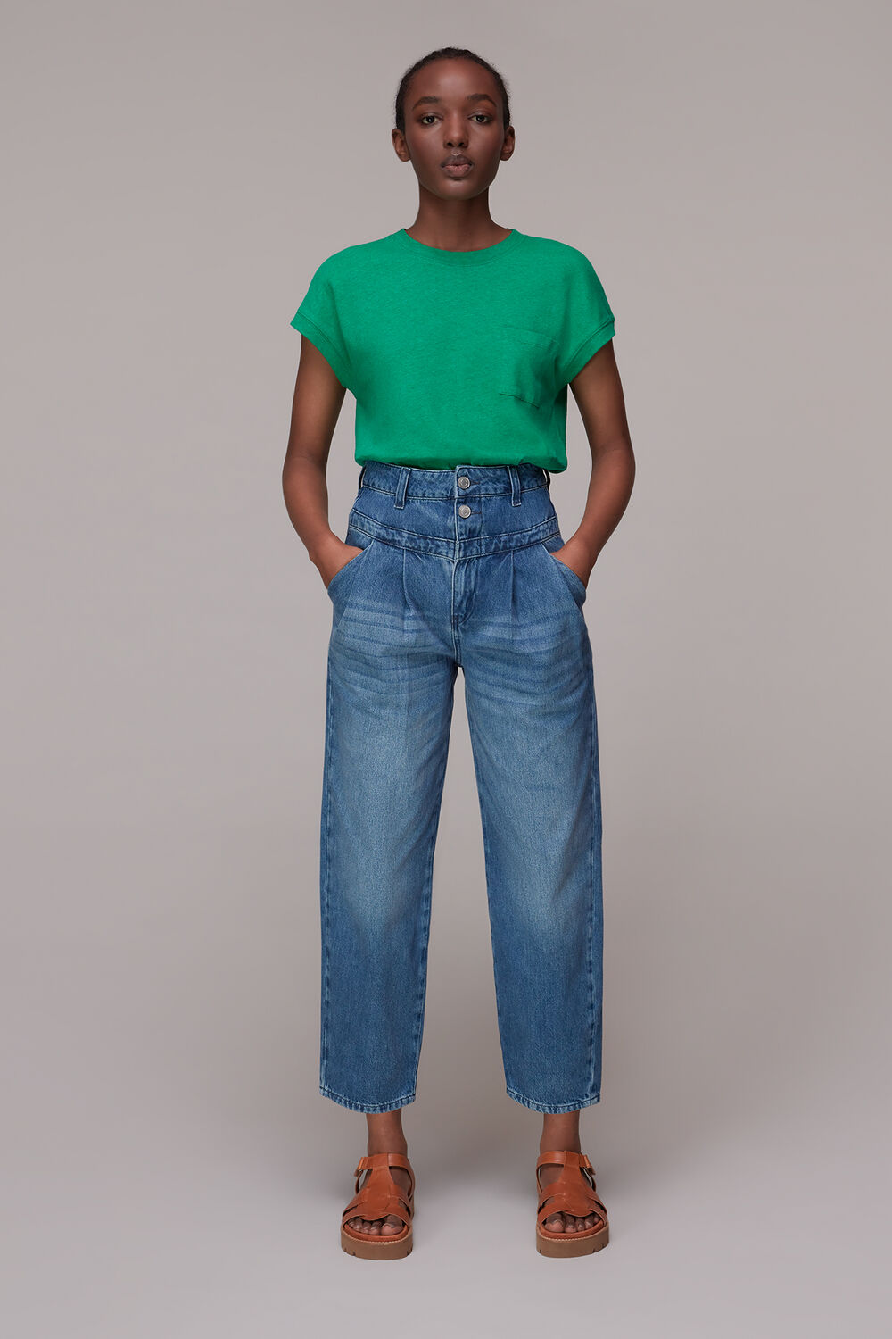 Ember Linen Mix Pocket Tee