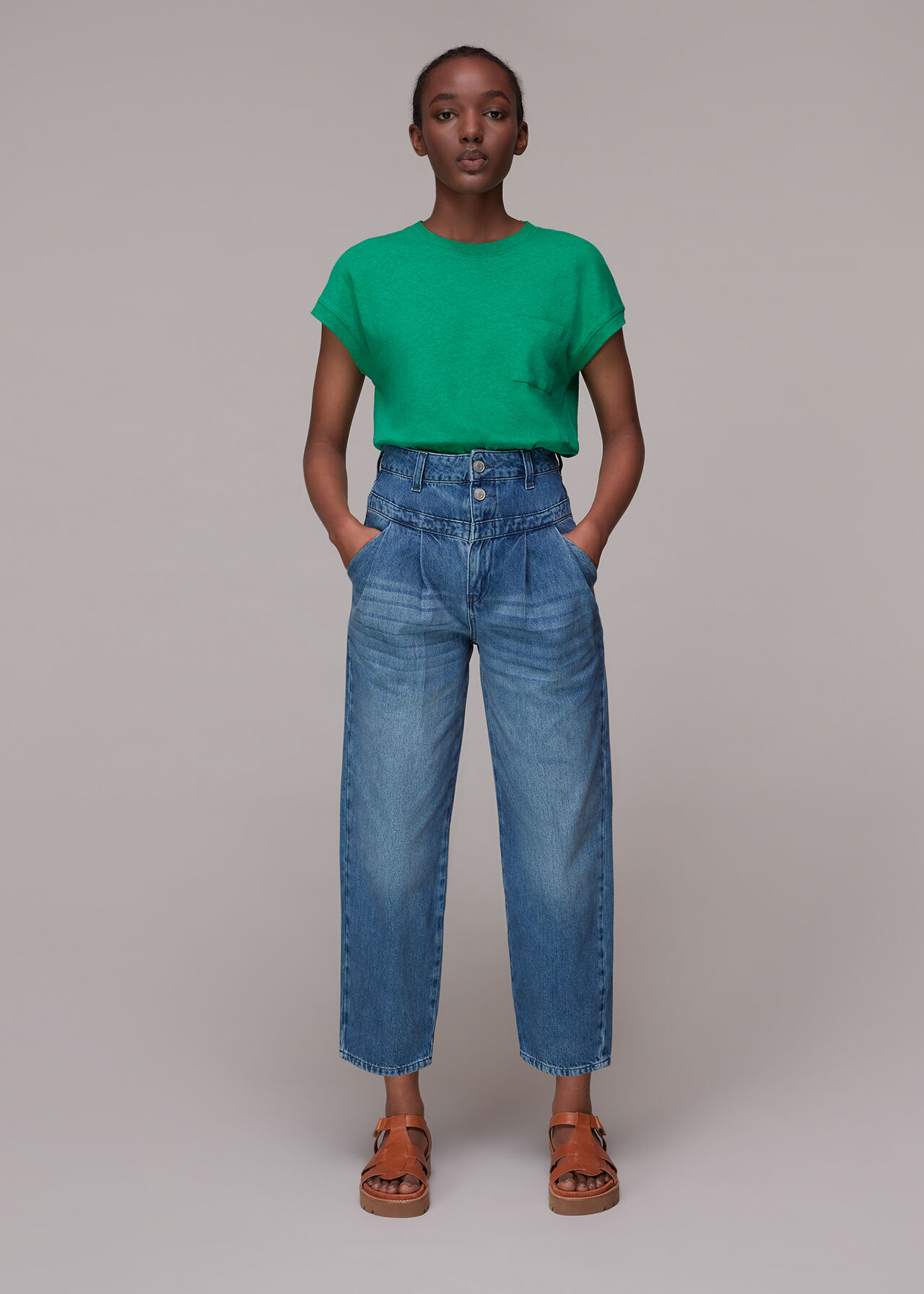 Ember Linen Mix Pocket Tee