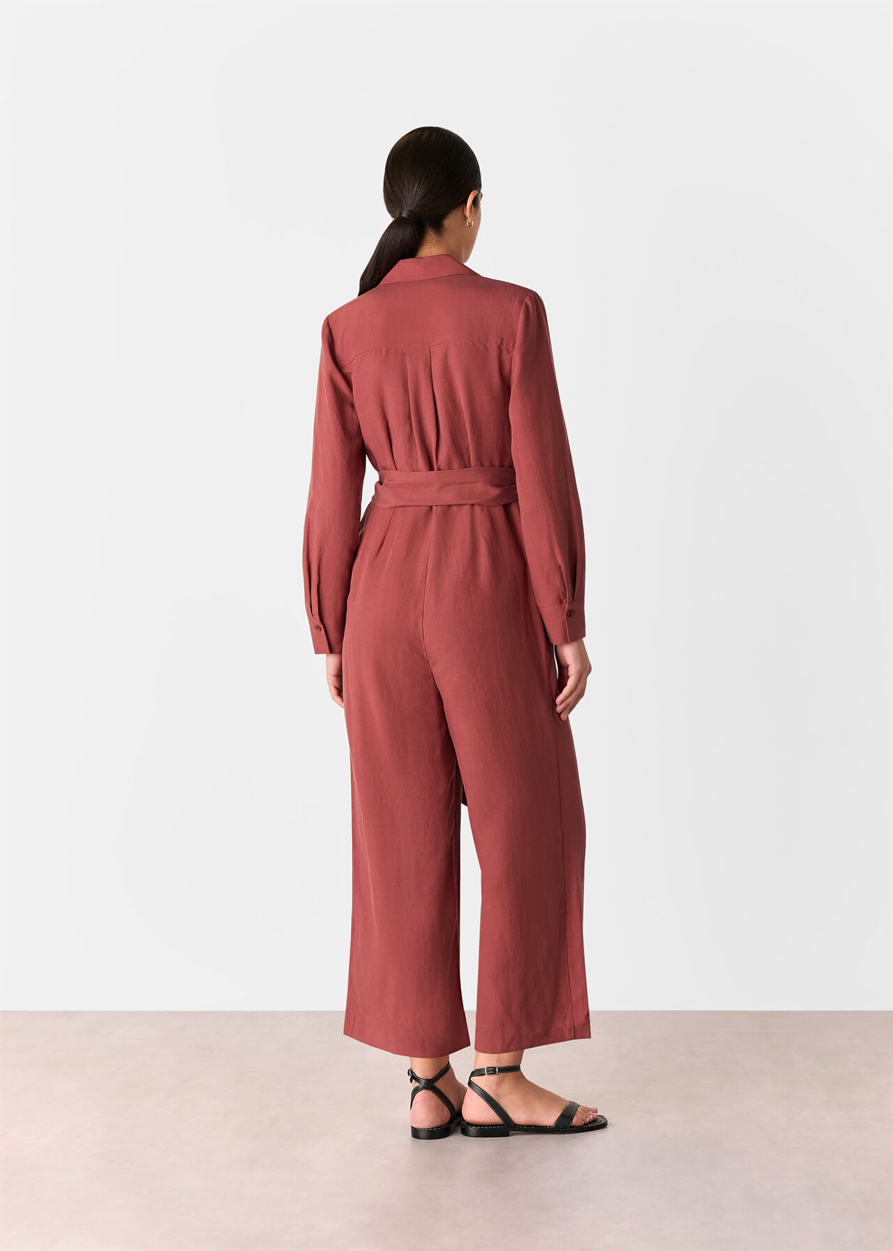 Relaxed Linen Blend Jumpsuit
