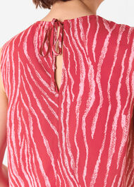 Zebra Layered Wrap Crepe Tank