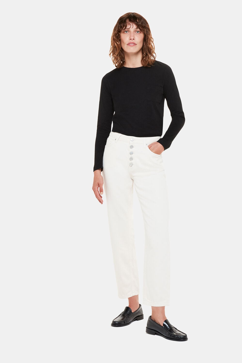 Crew Neck Pocket Top