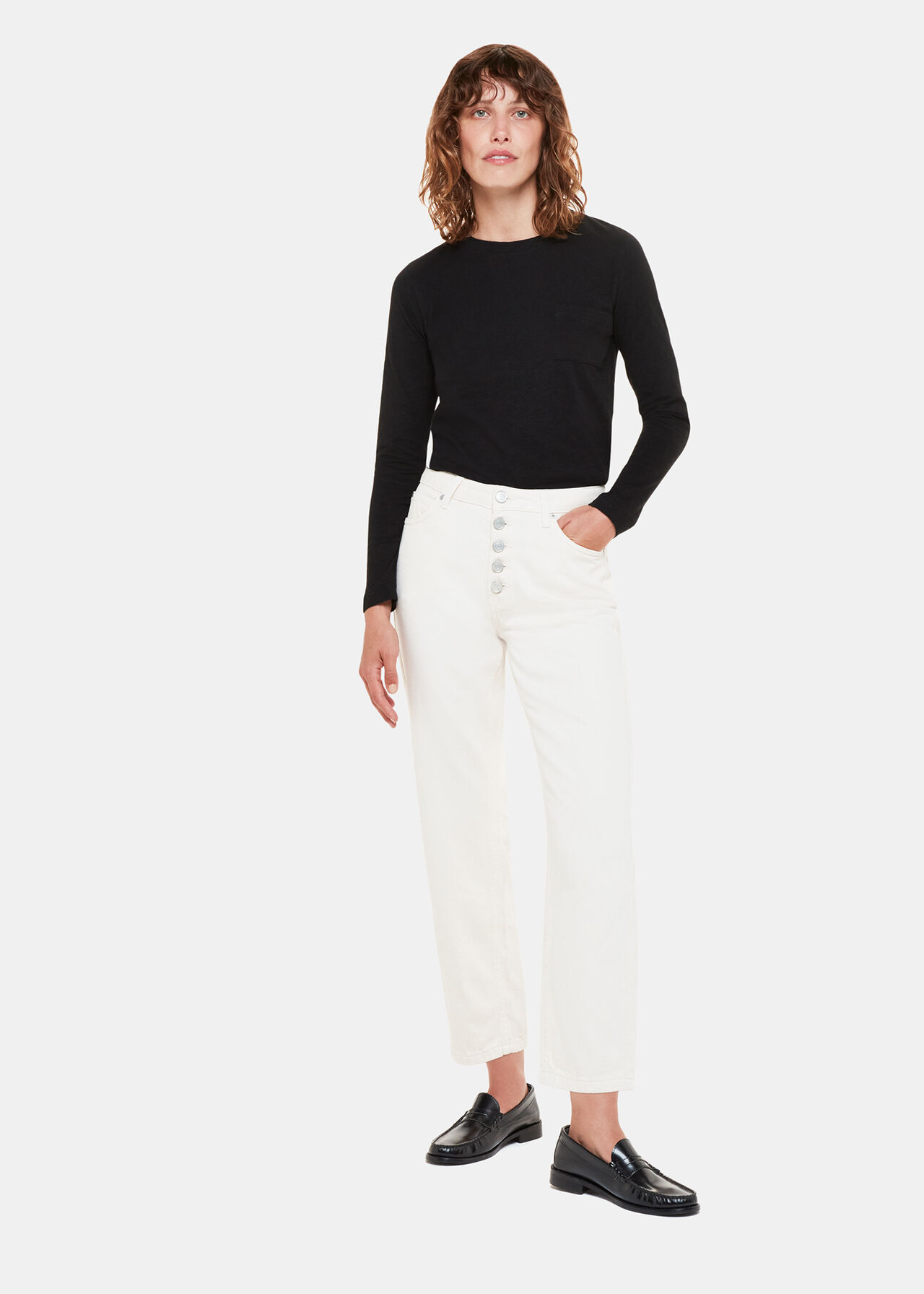 Crew Neck Pocket Top