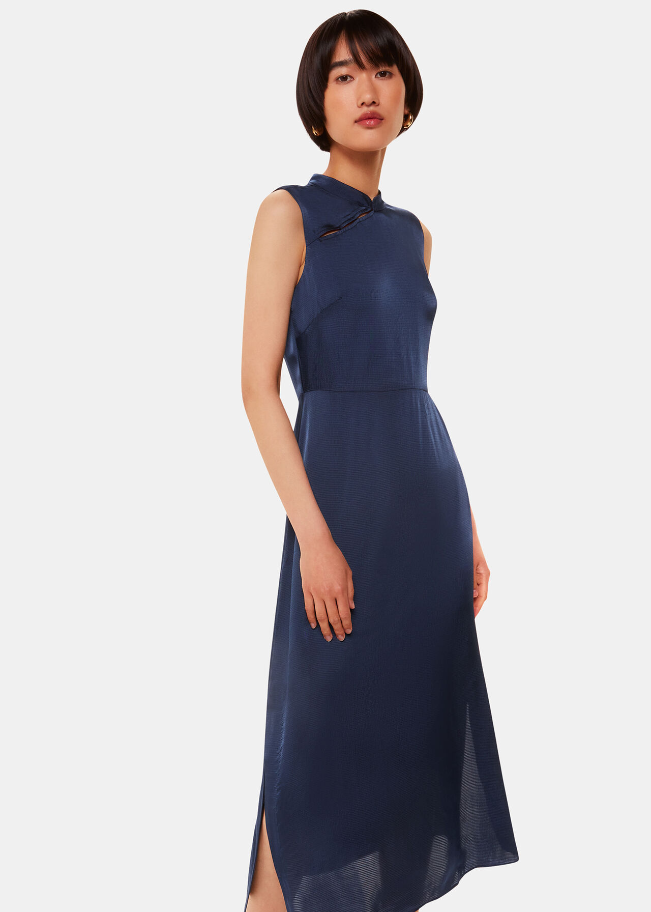 Aria Satin Midi Dress