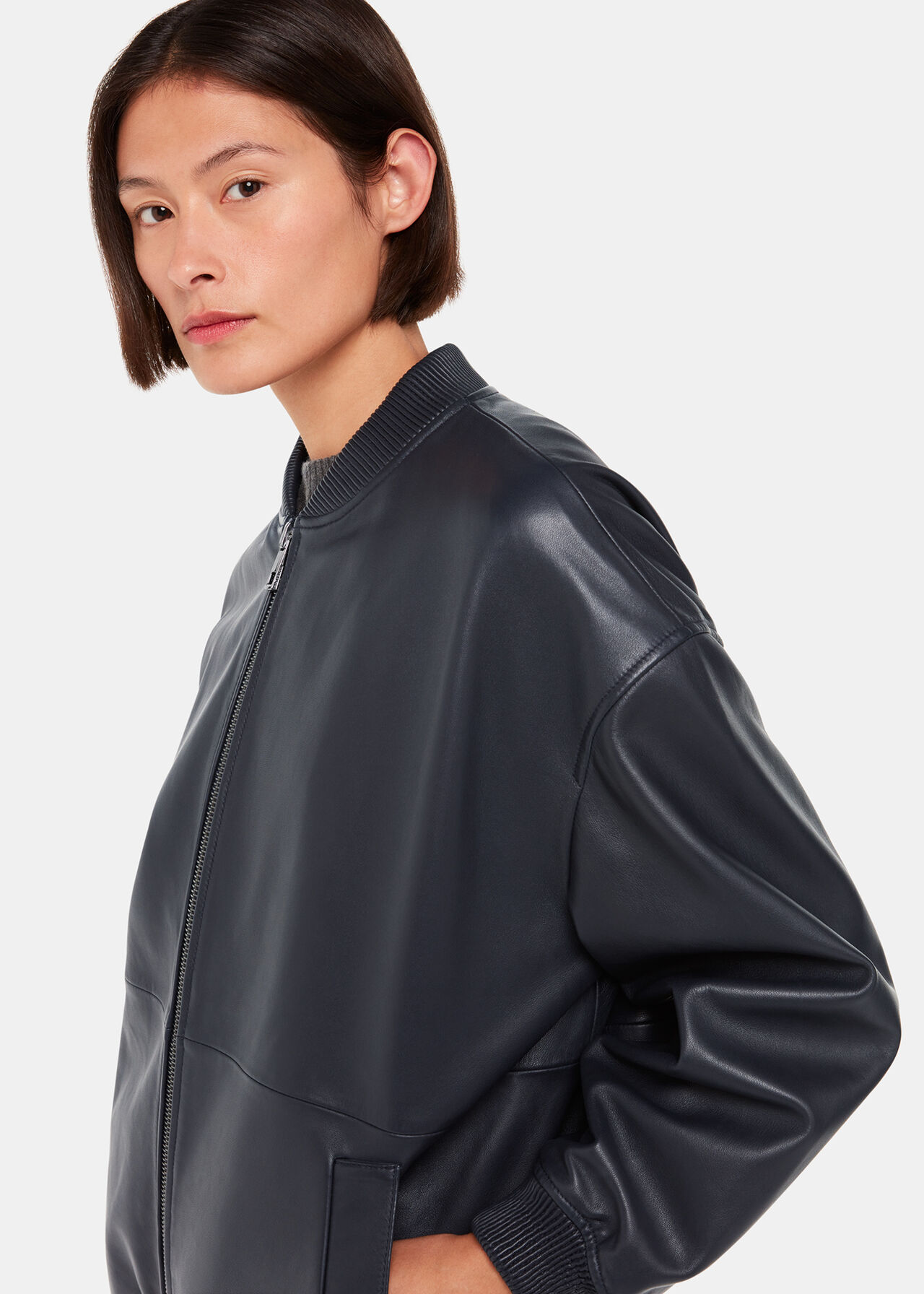 Erin Leather Bomber