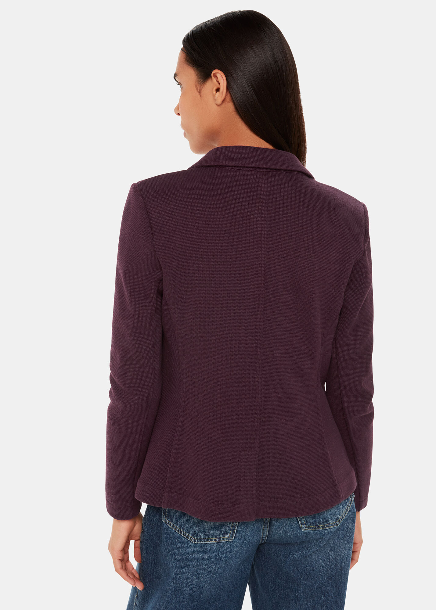 Aubergine Slim Jersey Jacket WHISTLES