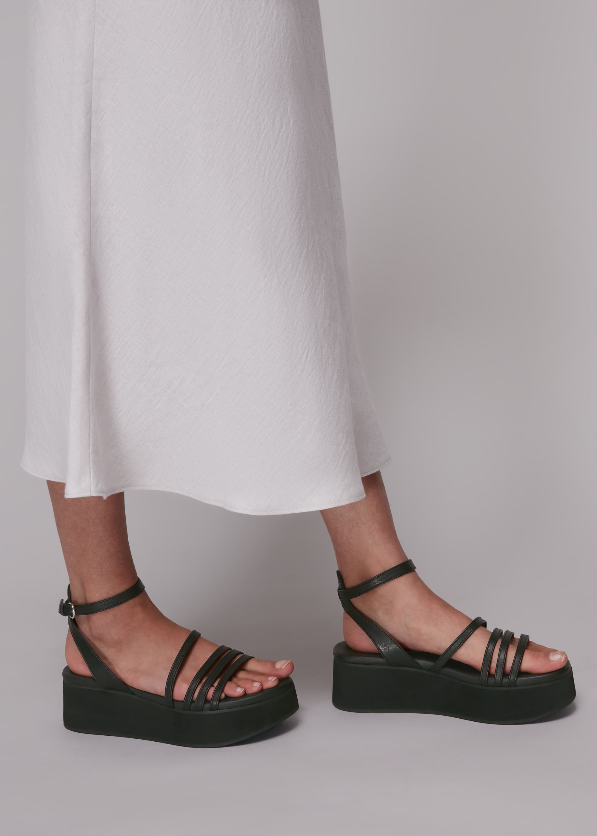 Flatform black sale sandals