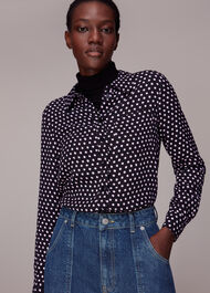 Dotted Spot Print Shirt