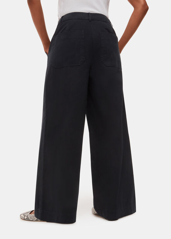 Washed Black Petite Ruth Relaxed Leg Trouser