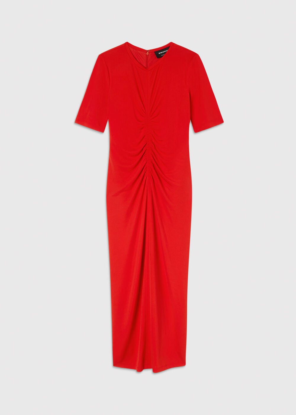 Gathered Jersey Midi Dress