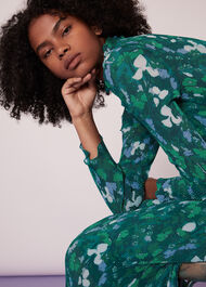 Kaleidoscope Plisse Midi Dress