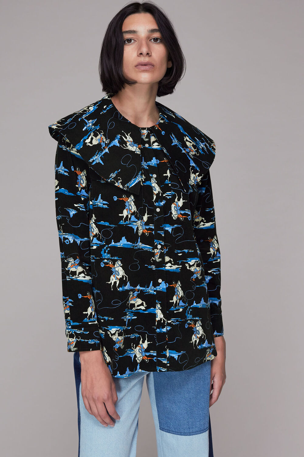 Cowboy Print Cord Shirt