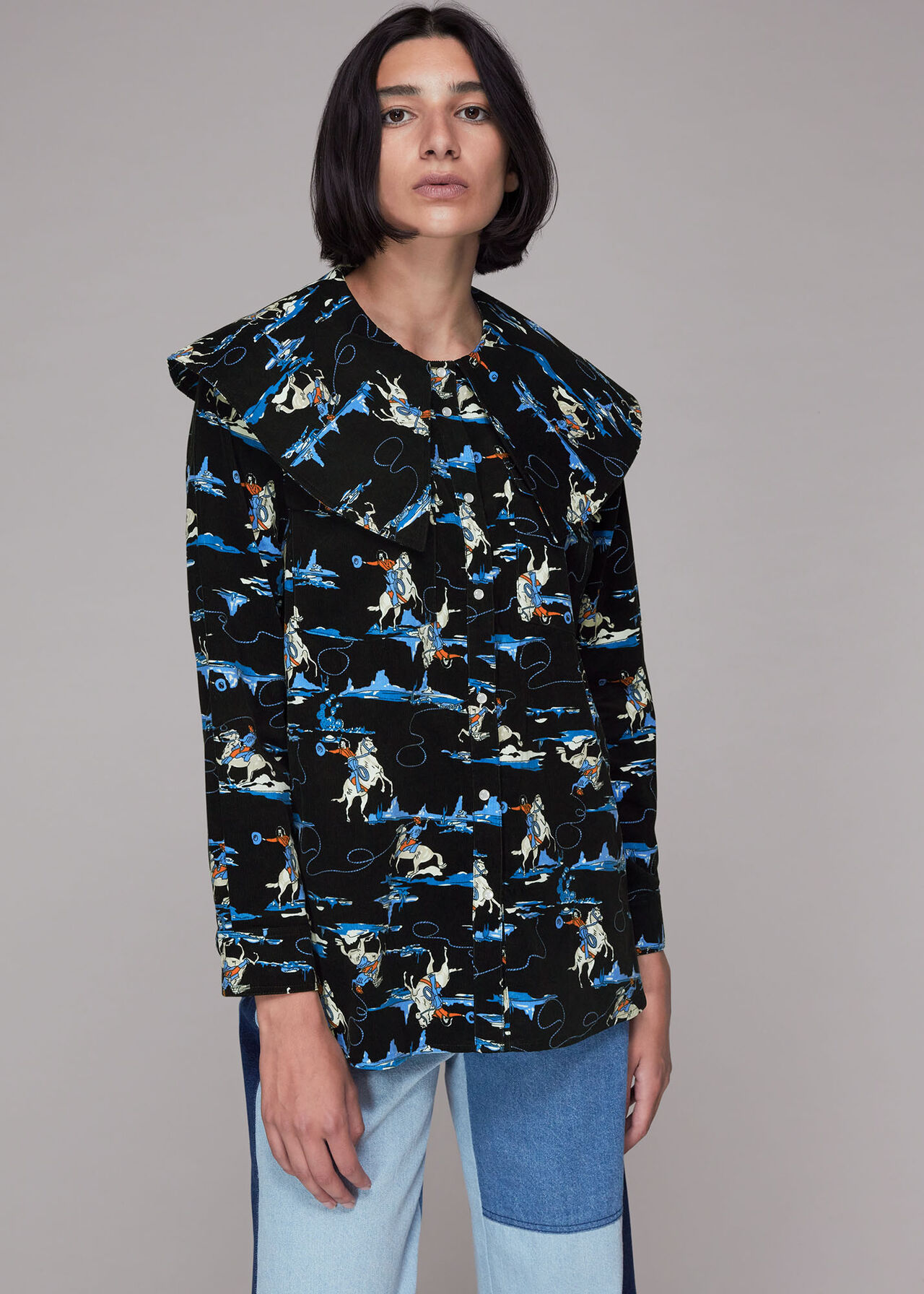 Cowboy Print Cord Shirt