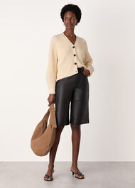 Petite V Neck Cotton Cardigan