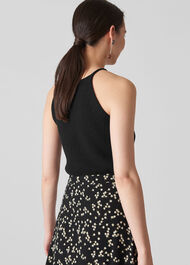 Knitted Vest Top Black