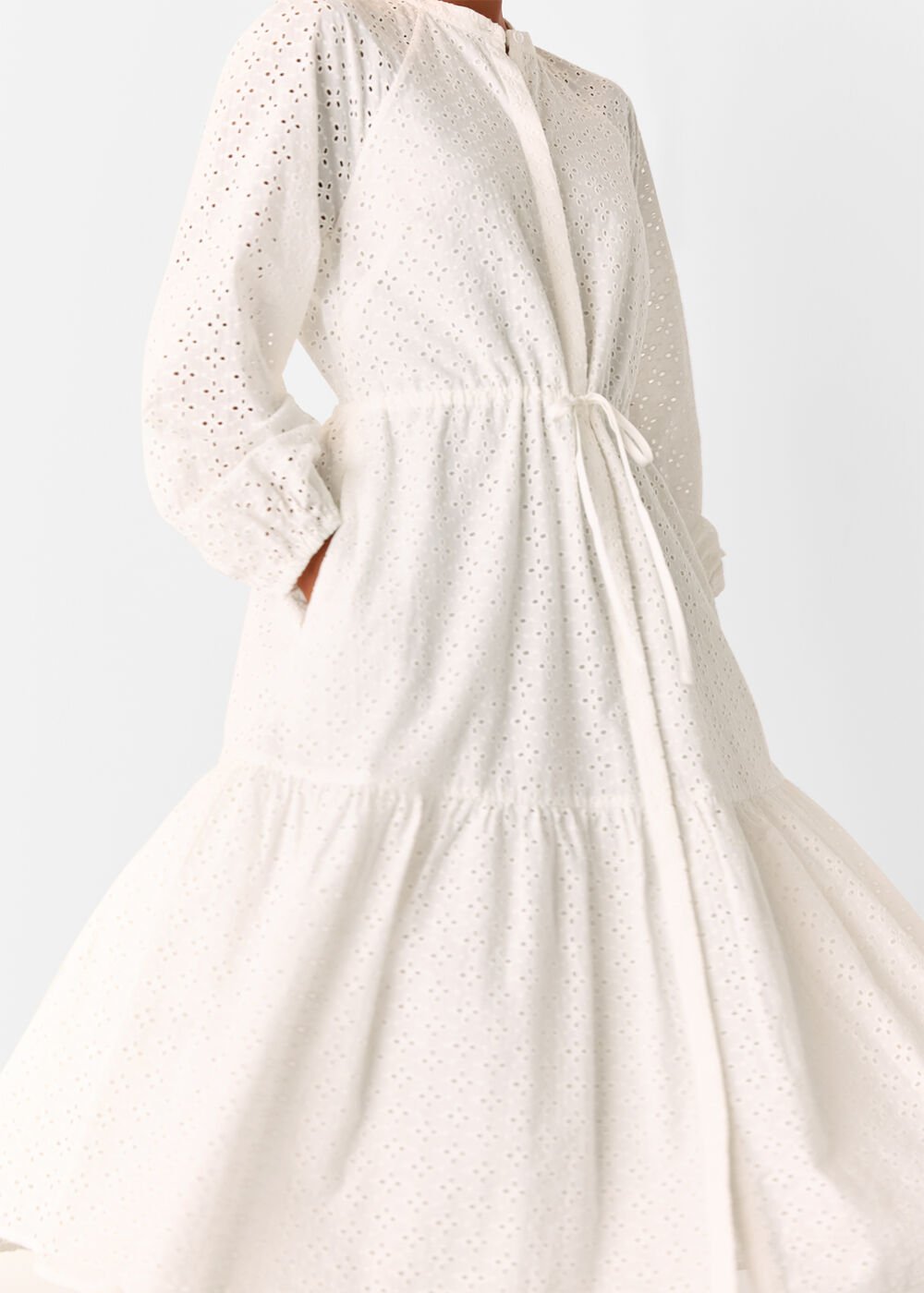 Petite Broderie Midi Dress