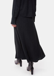Diamond Jacquard Midi Skirt