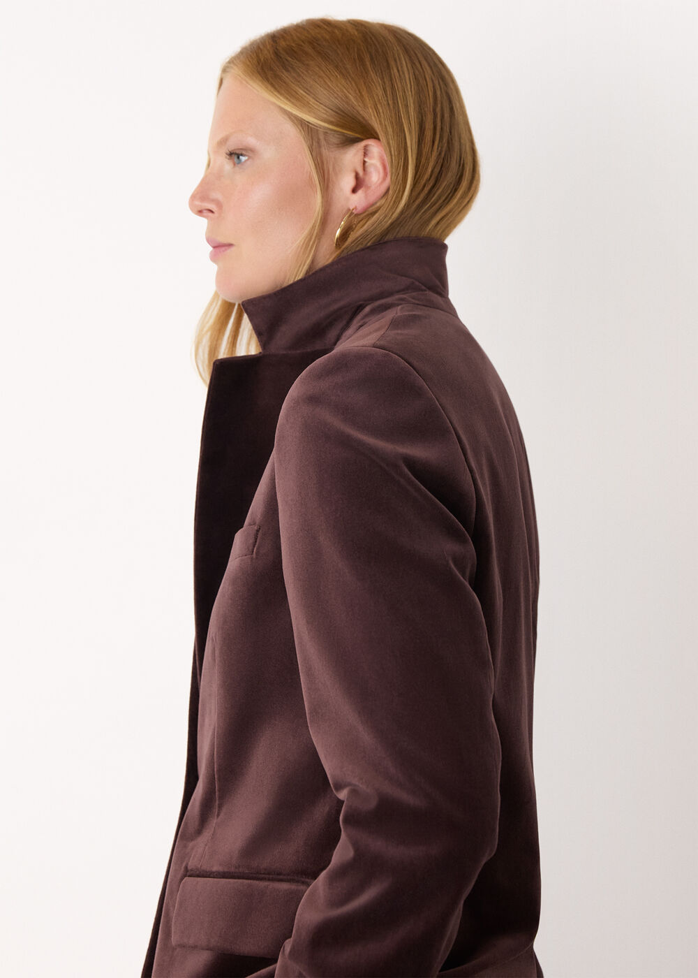 Cotton Velvet Tailored Blazer