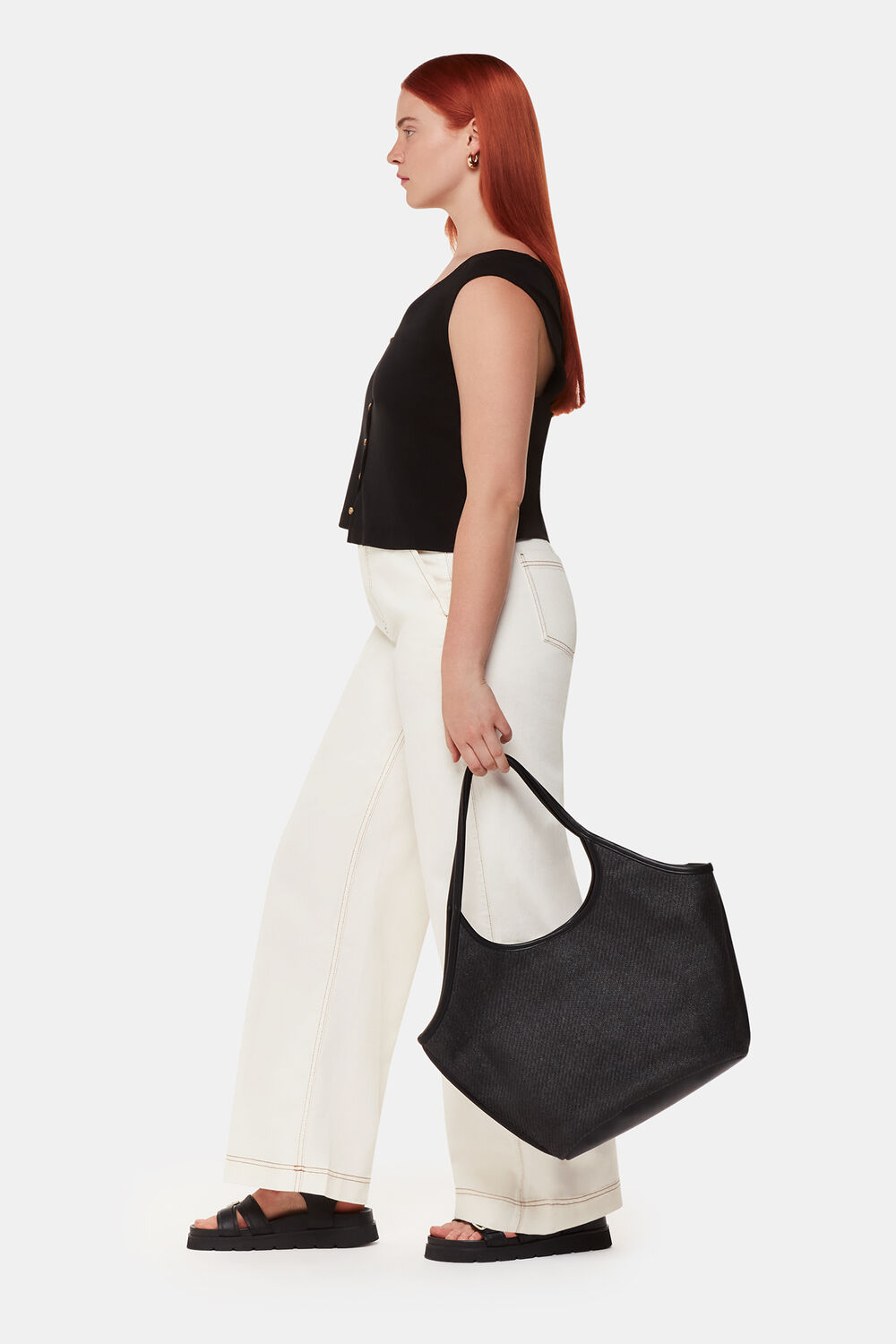 White Wide Leg Cargo Jean