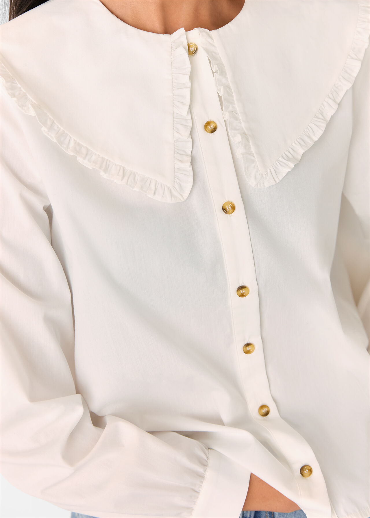 Cotton Collar Detail Top